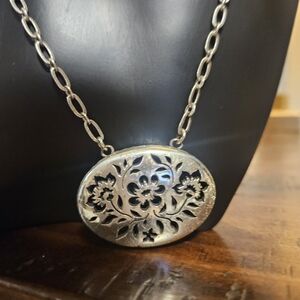 Brighton Silver Filigree Pendant Necklace